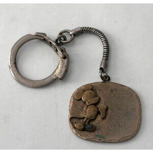 Vintage 1978 Disney Mickey Mouse 50th Anniversary Bronze Keychain